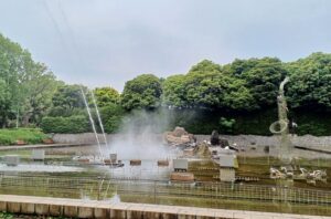 北浦和公園内の噴水池