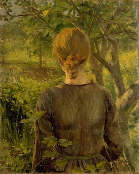 「赤髪の少女」（明治25年、1892年）黒田清輝