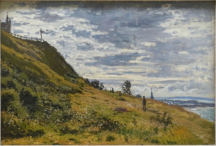 「サン＝タドレスの断崖」（1867年）クロード・モネ