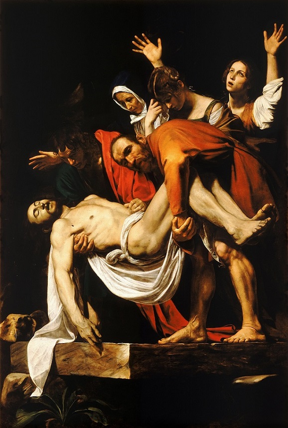 「キリストの埋葬（The Entombment of Christ）」（1600‐1604年頃）ミケランジェロ・メリージ・ダ・カラヴァッジョ