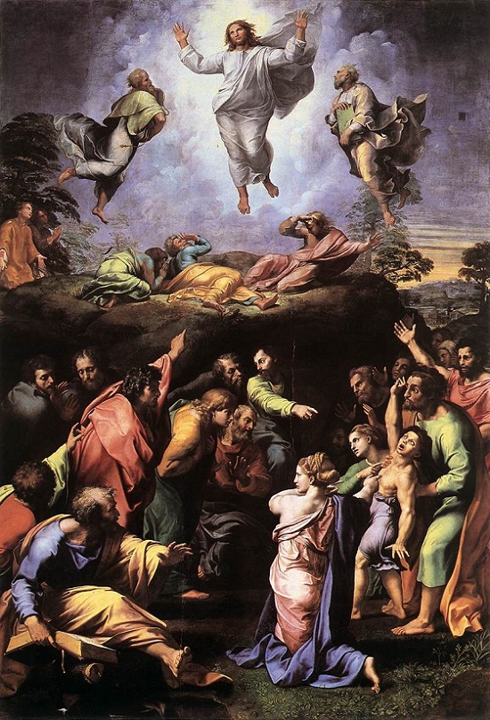 「キリストの変容（Transfiguration）」（1517‐1520年頃）ラファエロ・サンティ