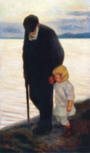 「老人と幼子」（1913年）ヒューゴ・シンベリ