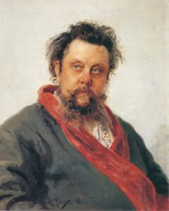 「作曲家モデスト・ムソルグスキーの肖像」（1881年）イリヤ・レーピン