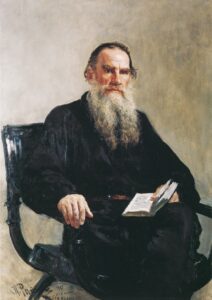 「文豪レフ・トルストイの肖像」（1887年）イリヤ・レーピン