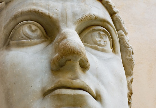 カピトリーノ美術館にあるコンスタンティヌス帝の頭部