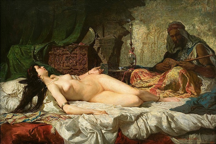 「オダリスク」（1861年）マリアノ・フォルトゥーニ