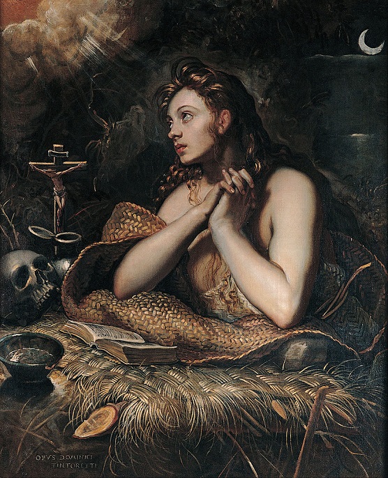 「悔い改めるマグダラのマリア」（1598‐1602年）ドメニコ・ティントレット