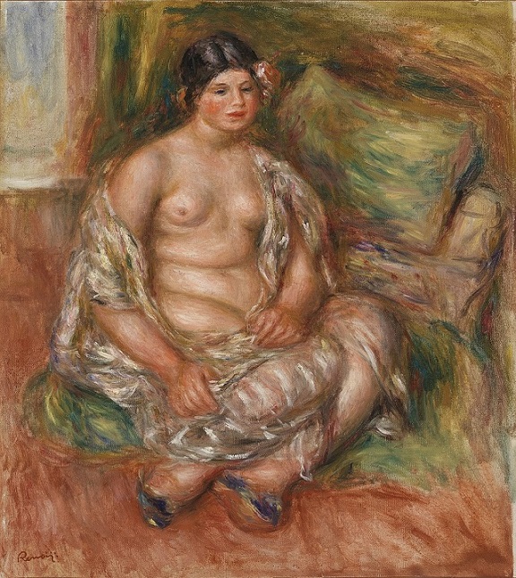 「座り込むオダリスク」（1918年）ピエール＝オーギュスト・ルノワール