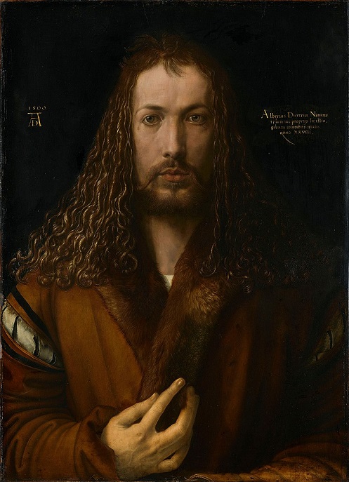 「自画像」（1500年）アルブレヒト・デューラー