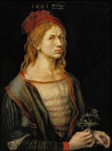 「自画像」（1493年）アルブレヒト・デューラー
