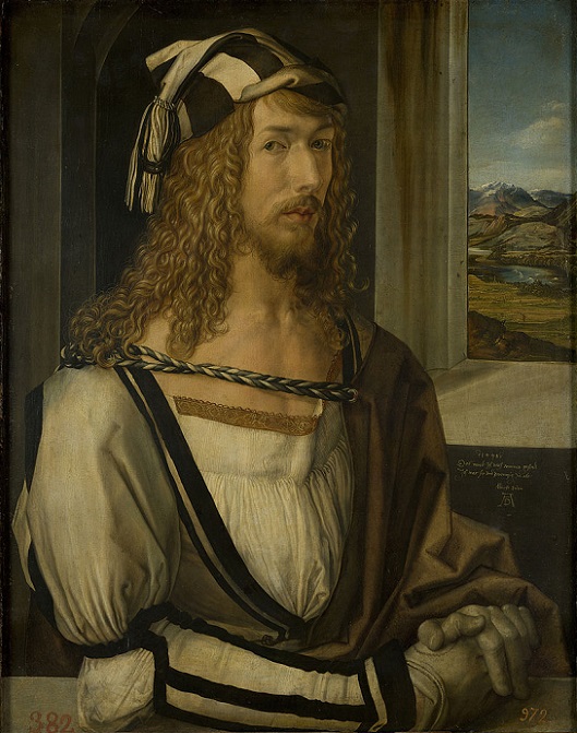 「自画像」（1498年）アルブレヒト・デューラー
