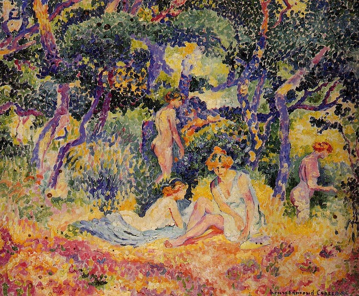 「森の風景」（1906‐07年）アンリ＝エドモン・クロス