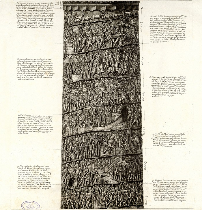 「トラヤヌス帝の記念柱（6-3）」（1774‐75年頃）ジョヴァンニ・バッティスタ・ピラネージ