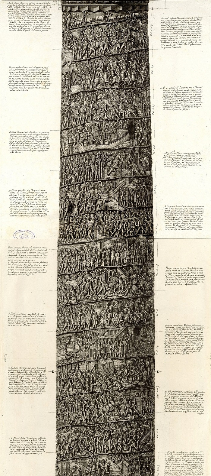 「トラヤヌス帝の記念柱（中部）」（1774‐75年頃）ジョヴァンニ・バッティスタ・ピラネージ