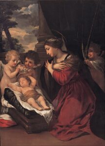 「聖母子と天使たち」（1625‐30年）ピエトロ・ダ・コルトーナ