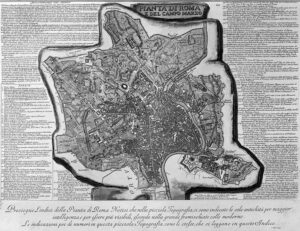 「ローマの地図（PIANTA DI ROMA）」ジョヴァンニ・バッティスタ・ピラネージ