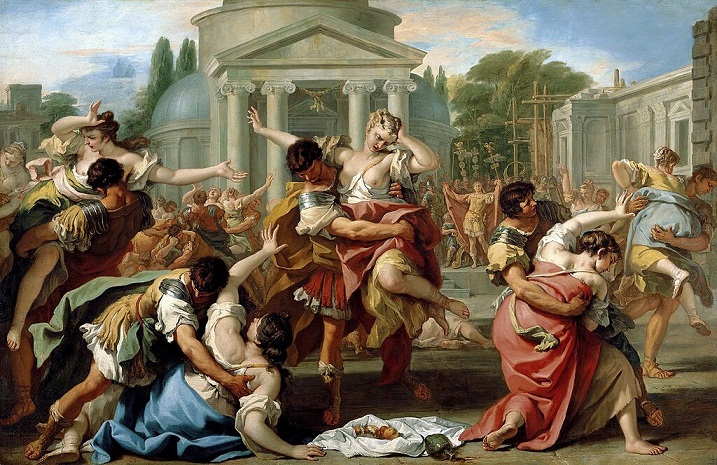 「サビニの女たちの略奪」（1702‐03年頃）セバスティアーノ・リッチ