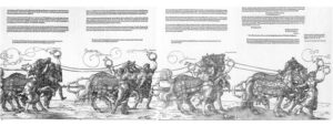 「皇帝マクシミリアン1世の凱旋車（5-8）」（1518-1522年）アルブレヒト・デューラー