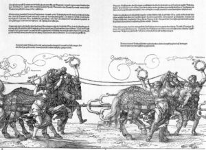 「皇帝マクシミリアン1世の凱旋車（5-6）」（1518-1522年）アルブレヒト・デューラー