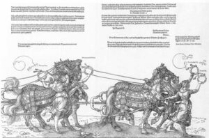 「皇帝マクシミリアン1世の凱旋車（7-8）」（1518-1522年）アルブレヒト・デューラー