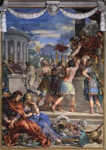 ピッティ宮殿のフレスコ画「Age of Bronze」（1641年）ピエトロ・ダ・コルトーナ