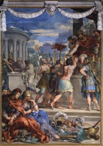 ピッティ宮殿のフレスコ画「銅の時代（Age of Bronze）」（1641年）ピエトロ・ダ・コルトーナ