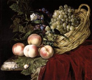 「果物の静物」（1660年頃）ウィレム・ファン・アールスト