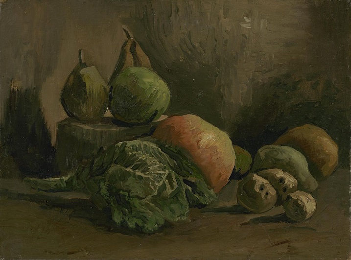 「野菜と果物のある静物」（1884年）フィンセント・ファン・ゴッホ