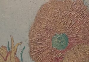 SOMPO美術館入口にある複製看板の「ひまわり」より