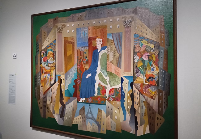 「エッティンゲン男爵夫人」（1917年）レオポルド・シュルヴァージュ　※「キュビスム展 美の革命」より