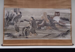 「豊干禅師」（19世紀、明治時代）河鍋暁斎 ※「東京国立博物館の寒山拾得図 ― 伝説の風狂僧への憧れ ― 」にて