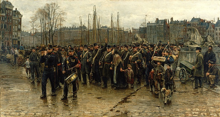 「植民地兵の移動」（1883‐1884年）イサーク・イスラエルス