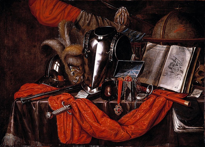 「ヴァニタスの静物」（1669年）エドワールト・コリール