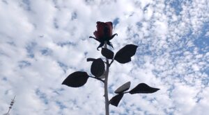 六本木ヒルズに咲く”イザ・ゲンツケン”のアート作品「薔薇」