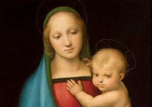 「大公の聖母（detail）」（1506年頃）ラファエロ・サンティ