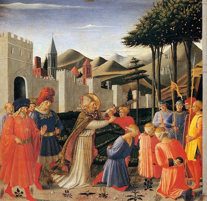 「無実の3人を死刑から救う聖ニコラウス」（1447‐1448年）フラ・アンジェリコ