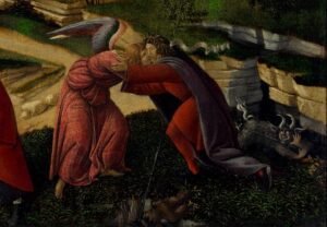 「神秘の降誕（Mystic Nativity）※detail」（1500‐1501年頃）サンドロ・ボッティチェリ
