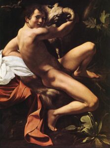 「洗礼者聖ヨハネ」（1602年）カラヴァッジョ