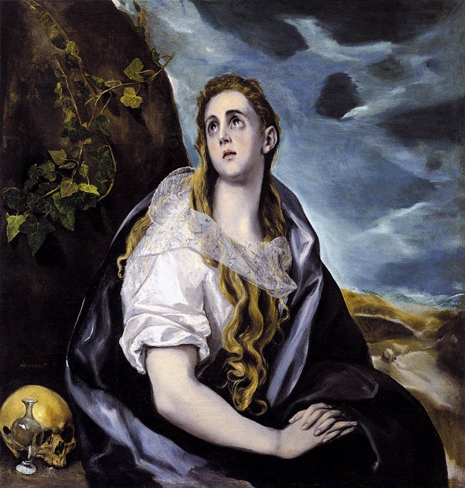 「悔悛するマグダラのマリア」（1578‐1580年頃）エル・グレコ
