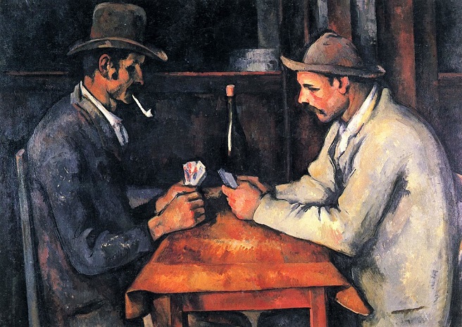 「カード遊びをする人々」（1892‐1893年頃）ポール・セザンヌ