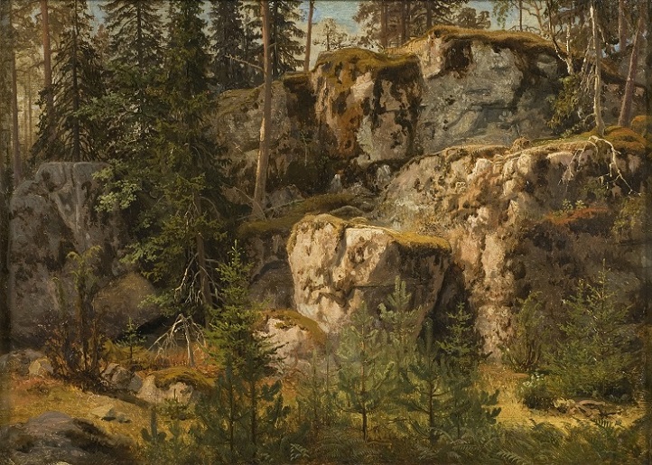 「岩だらけの森」（1853年）マルクス・ラーション