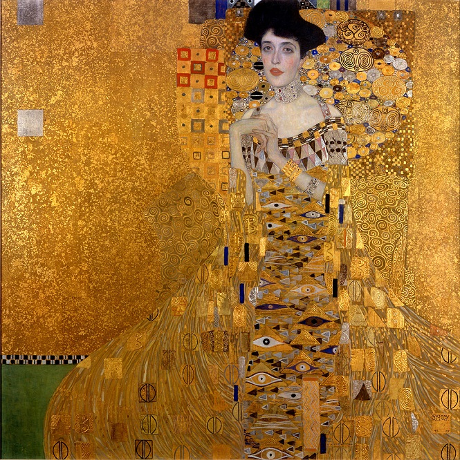 「アデーレ・ブロッホ＝バウアーの肖像Ⅰ」（1907年）グスタフ・クリムト