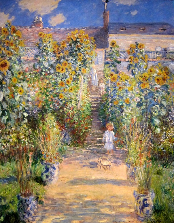 「ヴェトゥイユの画家の庭」（1881年）クロード・モネ