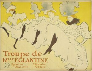 「Troupe de Mlle Elegantine（ポスター）」（1896年）トゥールーズ＝ロートレック