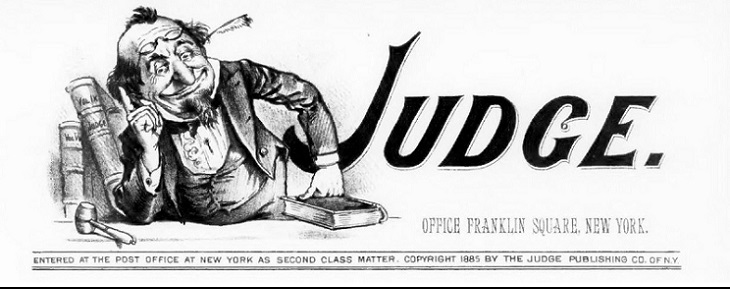 雑誌『The Judge』のヘッダーデザイン　（※Public Domain画像）