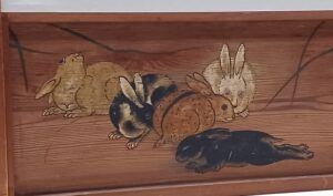 「野兎図（部分）」（18世紀、江戸時代）渡辺始興