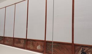 「野兎図（部分）」（18世紀、江戸時代）渡辺始興