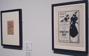 ビアズリーによる宣伝ポスター　※『異端の奇才－ビアズリー』展の展示風景より