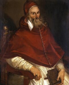 「教皇グレゴリウス13世の肖像」（1586年頃）バルトロメオ・バッサロッティ
