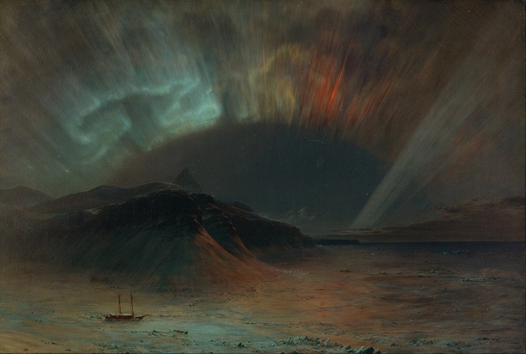 「オーロラ（Aurora Borealis）」（1865年）フレデリック・エドウィン・チャーチ